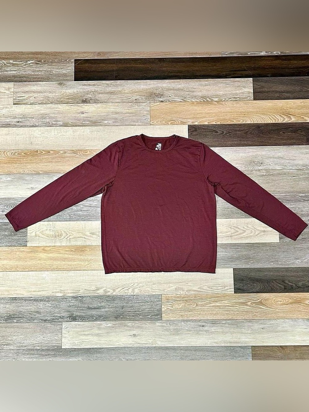 Crewneck Long-Sleeve Shirt - Burgundy
